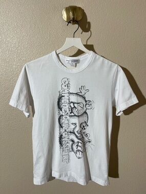 Comme des Garçons white graphic tee Size S